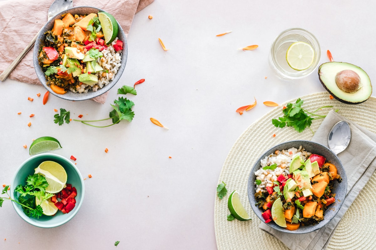 Women enjoying healthy meal together